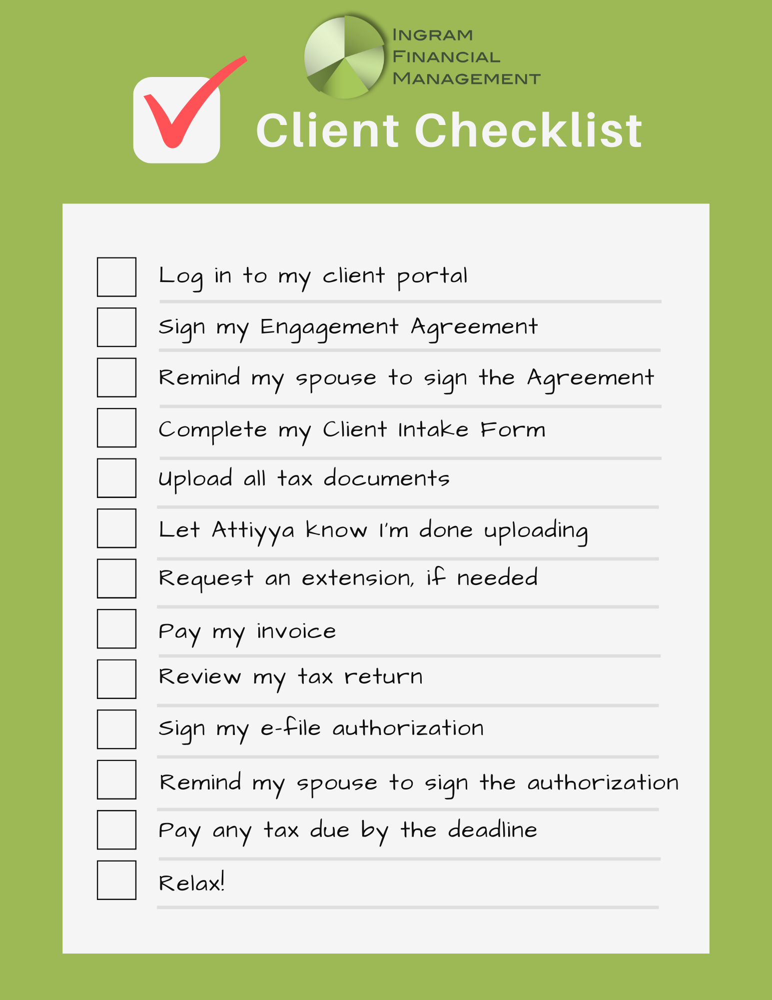 Your Tax Checklist