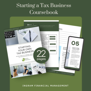 Course Book: Starting Your Own Tax Business